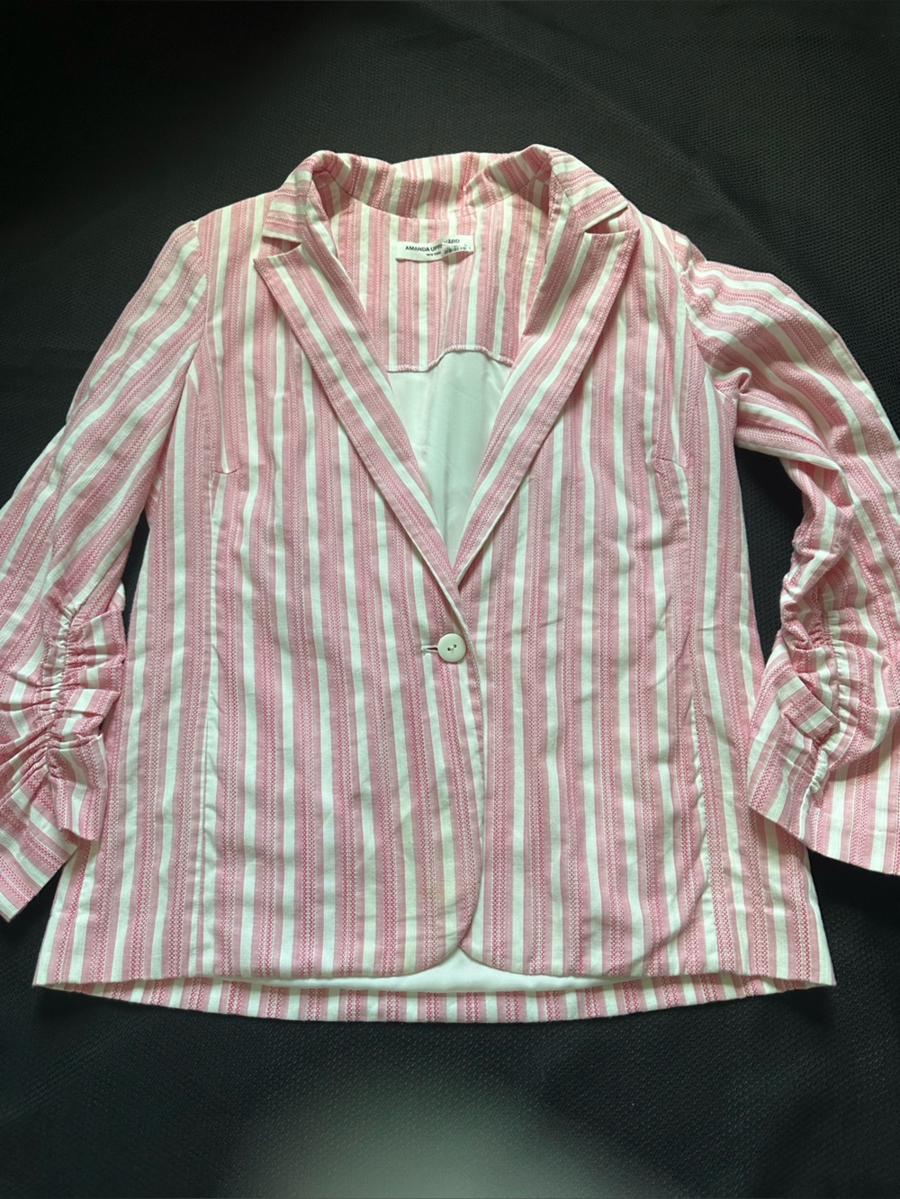 Amanda Uprichard Stripe Blazer Jacket